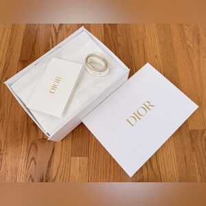 Dior Gift Box with Ribbon, Shred and blank Card for Receipt